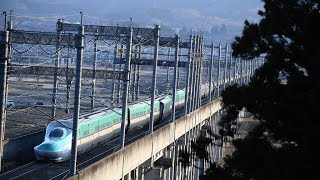 Tohoku Shinkansen express train derailed in Japan quake [upl. by Marozas]