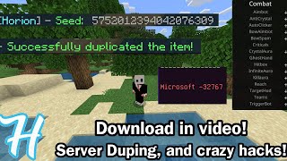 HORIONZEPHYR CLIENT DOWNLOAD And MCBE SERVER DUPING How to Use OP hacked client11960 [upl. by Ahsropal]