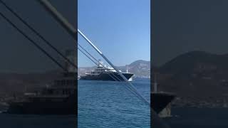 90m Lürssen yacht Ice crashes into 31m Numarine yacht AMey in Yalıkavak Turkey [upl. by Ellerud]