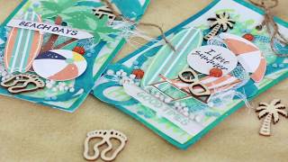 DIY Card Making Tutorial  How to Make a Summer Tag [upl. by Ayor]