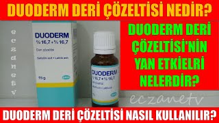 Duoderm Deri Çözeltisi Nedir Duoderm Deri Çözeltisinin Yan Etkisi Nedir Duoderm Nasıl Kullanılır [upl. by Ama771]