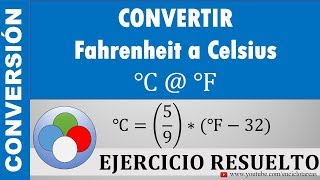 Conversión de Grados Fahrenheit a Grados Celsius ℉ a ℃ [upl. by Nahte394]