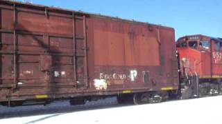 Hudson Bay Railway scruffing snow [upl. by Gertrudis]