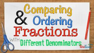 Comparing and Ordering Fractions with Different Denominators fraction strips [upl. by Eiznekcm489]