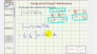 Ex Indefinite Integral in the form xnsqrta2x2 Using USubstitition [upl. by Eeliak]