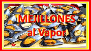 😋 como hacer MEJILLONES al VAPOR con vino blanco y apio receta rápida y muy sencilla [upl. by Walliw504]