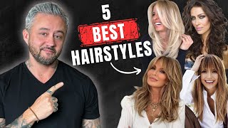 Long Hair After 50 The 5 BEST HAIRSTYLES [upl. by Desiri]