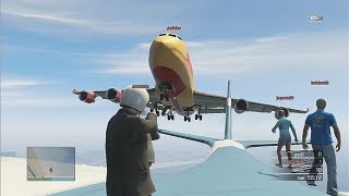 GTA 5 Online  Awesome Cargo Plane Stunts [upl. by Thebault]