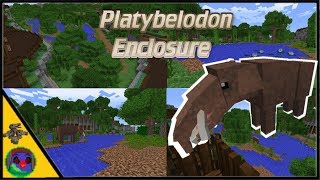 Platybelodon Enclosure Speedbuild  Minecraft fossils and archeology mod [upl. by Atekihc]