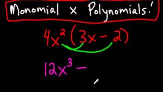 Multiplying a Monomial x Polynomial [upl. by Hafler]