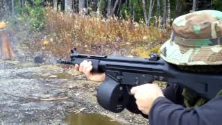 HK 51 full auto 50 round 308 drum [upl. by Gabler600]