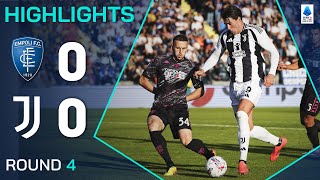 EMPOLIJUVENTUS 00  HIGHLIGHTS  Bianconeri held by sturdy Tuscans  Serie A 202425 [upl. by Bogey]