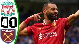 Liverpool vs West Ham 41  All Goals amp Highlights  2024 [upl. by Yarw]