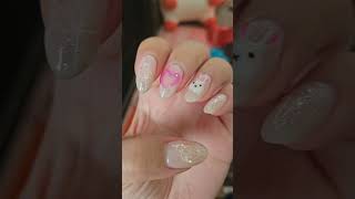 What its like doing your dominant hand vs your non dominant hand nails nailicious cute nailart [upl. by Hourihan]