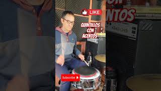 QUINTILLOS con acentos Ejercicio para BATERÍA drummer clasesdebateria drumsbateriadrumslesson [upl. by Eilahtan]