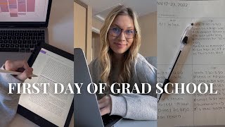 FIRST DAY OF GRAD SCHOOL VLOG📝 how I prepare for a new semester amp get organized [upl. by Xet]