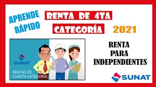 ⚠️RENTA DE 4TA CATEGORÍA 🙋‍♂️ COMO TRABAJADOR INDEPENDIENTE⚠️📱🙌 [upl. by Akiria]