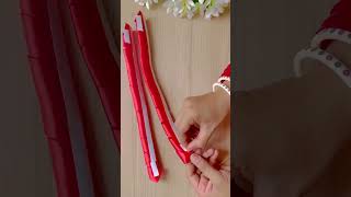 how to make rose flower  ribbon rose flower  rose flower 🌹🌹 [upl. by Atikel]