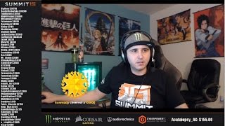 Summit1g Gets First 100k Bit Donation w chat reaction [upl. by Pegasus]