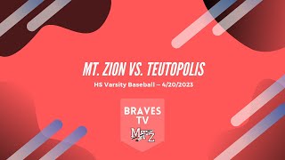 4202023 Mt Zion High School Varsity Boys Baseball vs Teutopolis [upl. by Rhianna]