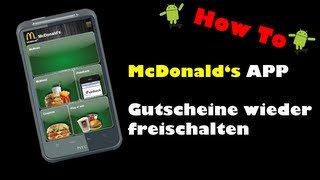 How to quot McDonalds App  Verbrauchte Gutscheine wieder freischaltenquot für Android Phones [upl. by Mistrot]