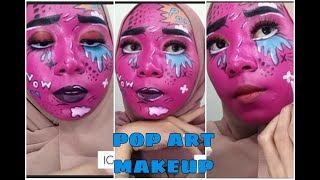 POP ART MAKEUP TUTORIAL  tia rindaniati [upl. by Dinan321]