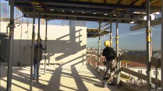 Concrete Floor Construction using Preassembled Table Forms [upl. by Aivatnuhs]