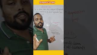 Amperes law magnetic field shorts neet physics 12physics shortsvideo education knowledge [upl. by Ahs]