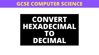 Convert Hex To Decimal Explainer [upl. by Libyc]