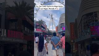 How Cool Fly The LINQ Zipline to High Roller Las Vegas Nevada zipline lasvegas [upl. by Phemia]