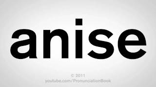 How To Pronounce Anise [upl. by Lemay]