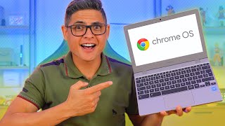 Samsung Chromebook 4  Um NOTEBOOK com ANDROID Será que presta Unboxing e Impressões [upl. by Ezitram]