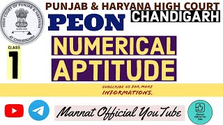 Punjab and Haryana High Court Chandigarh Maths Class 1🔥 highcourt peon pgimer aiims hcflcm [upl. by Sorce]