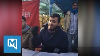 München Pressekonferenz zum Hungerstreik der Flüchtlinge [upl. by Ynaiffit702]