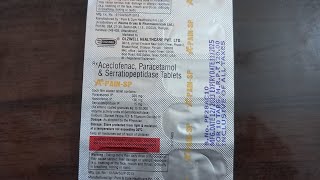 APAINSPAceclofenacParacetamolamp Sertiopeptidase Tabletsusesworkdose Full detail Vedio in hindi [upl. by Porush68]