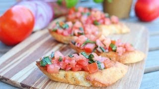 Italian Bruschetta Recipe  GetFitWithLeyla [upl. by Aifas386]