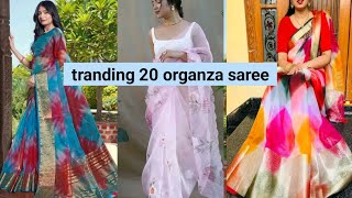 💖Latest Organza Saree Design 2024  Designer Organza Sarees  Organza Saree Ideas saree sarees [upl. by Ettelrac]