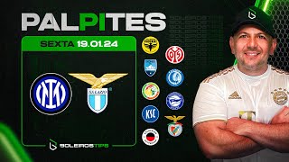 PALPITES DE FUTEBOL PARA HOJE 19 01 2024 SEXTAFEIRA  BILHETE PRONTO  Boleiros Tips [upl. by Paley]