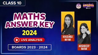 Class 10 Maths Answer Key 2024  Maths Paper Analysis 2024  CBSE Board Exam 2024 [upl. by Ajram]