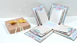 TUTORIAL Exploding Box grande  Mini álbum  Scrapbooking [upl. by Bowie29]