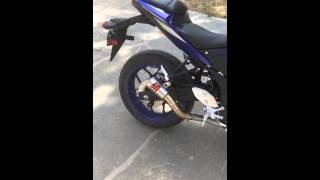 2015 Yamaha R3 with Gp Slip on and Down Pipe [upl. by Ainolopa]