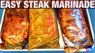 Top 3 BEST Steak Marinades  How to Marinate Steak [upl. by Nnayllehs550]