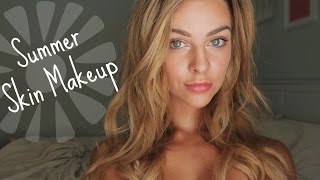 SUMMER SKIN  Bronzed Glowy  Faux Freckles GRWM [upl. by Foskett]