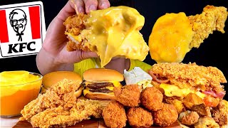 ASMR KFC 크리스피치킨버거 더블치즈버거 블랙라벨치킨 불닭치즈소스 찍어 먹방 KFC Chicken Burger With Crispy Chicken MuKBang🍔 [upl. by Celin]