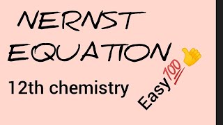 Nernst Equation in Tamil Class 12  NEET  JEE [upl. by Parnell]