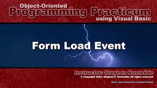 OOP  Programming VB  04C Form Load Event [upl. by Etiuqram]