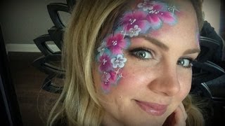 Pretty Flowers  Face Painting Tutorial [upl. by Ayarahs456]