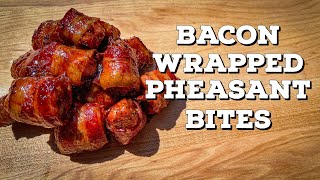 Bacon Wrapped Pheasant Bites  Pit Boss Pro Series 1600 [upl. by Larcher]