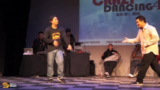 Satoci VS Dandy  Popping 1 ON 1  Best 8  Crazy Dancing Vol 4 [upl. by Esiole]