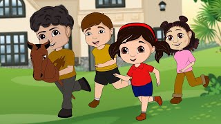 Lakdi Ki Kathi Kathi Pe Ghoda  लकड़ी की काठी काठी पे घोड़ा  Hindi Kids Rhymes  Kiddychants [upl. by Hutchings]